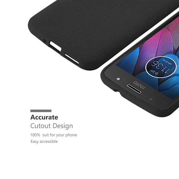Hus för Motorola MOTO G5S Skal i FROST SVART Fodral Skydd Silikon TPU Etui Svart