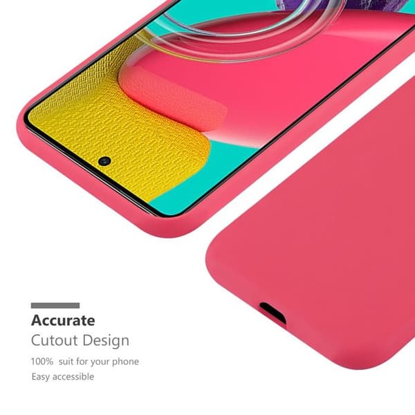 Skyddsskal för Samsung Galaxy M53 5G CANDY RÖD Stötsäker Silikon Röd