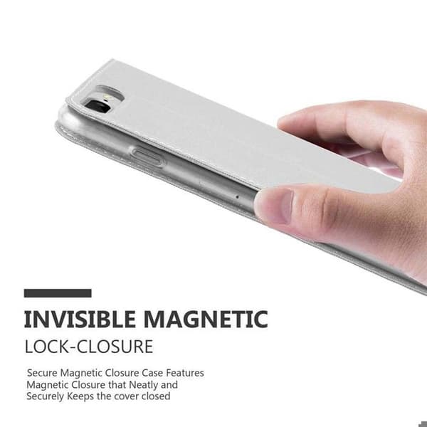 Flip-fodral för iPhone 7 PLUS / 7S PLUS / 8 PLUS Klassisk Silver Plånbok Stötsäker Grå