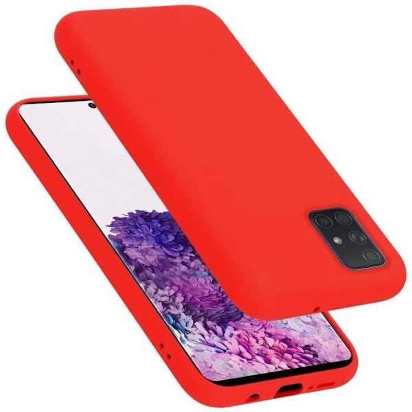 Cadorabo-fodral för Samsung Galaxy A51 5G i LIQUID Red Cover Protection Flexibelt TPU-silikonskydd