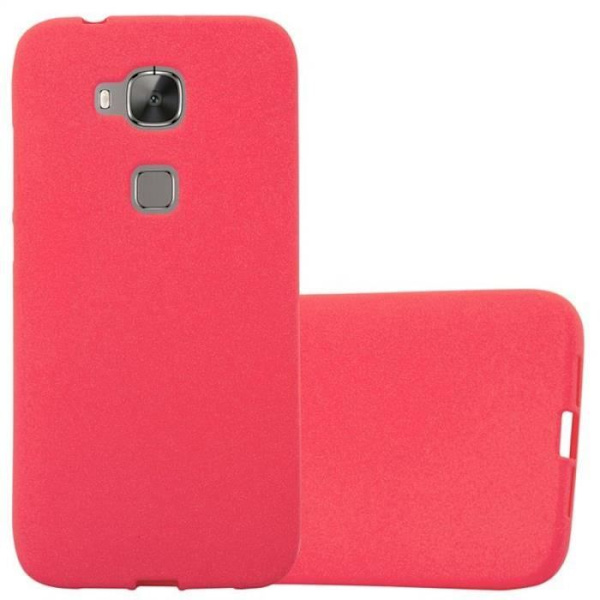 Cadorabo Fodral fungerar med Huawei G7 PLUS - G8 - GX8 i FROST RED - Stötsäker och reptålig TPU silikonskydd - Ultratunt