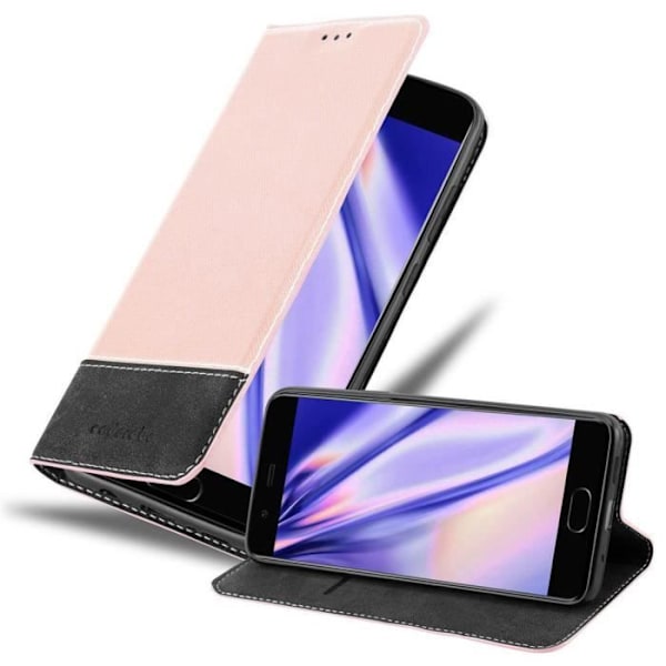 Coque Huawei P10 - CADORABO - Röd Svart - Syntetiskt läder - Magnetstängning röd svart