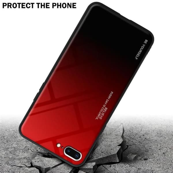 Fodral för iPhone 7 PLUS / 7S PLUS / 8 PLUS i RÖD - SVART Stötsäker Bicolor design Svart
