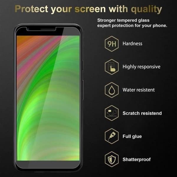 Härdat glas för Google PIXEL 3A skyddsfilm HÖG TRANSPARENT