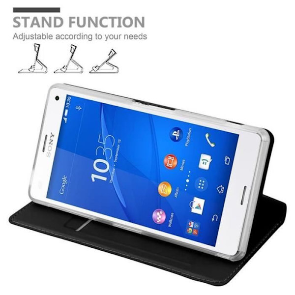 Cadorabo Fodral till Sony Xperia Z3 i KLASSIG SVART