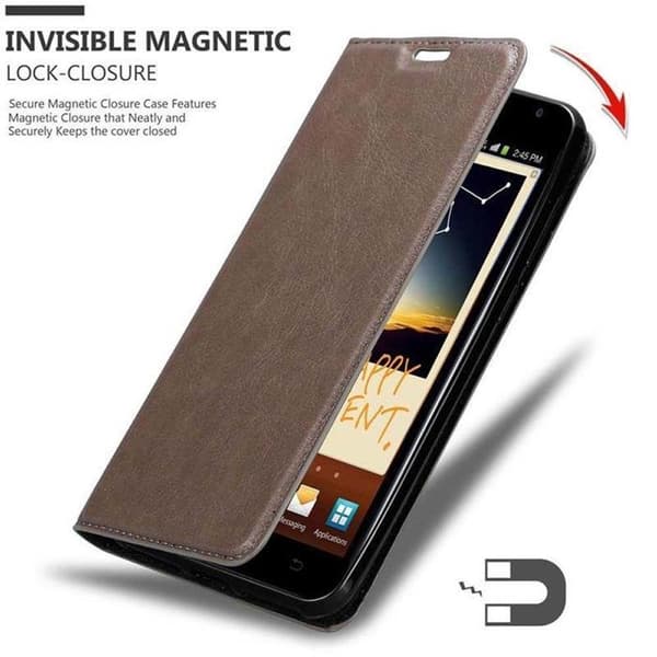 Etui för Samsung Galaxy NOTE 1 Fodral i MÖRK BRUN brun