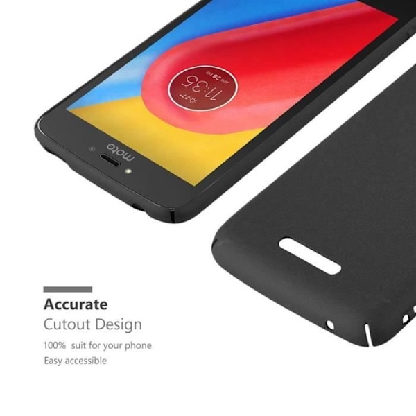 Coque - CADORABO - MOTO C PLUS - Hårt skydd - Matt design - Färg svart Svart