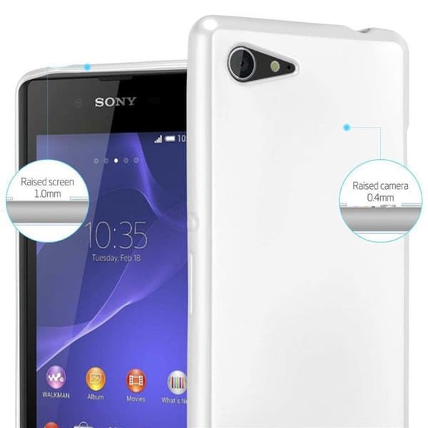 Skyddsfodral för Sony Xperia E3 Skyddsfodral i MATTE DESIGN METALLIC SILVER Grå
