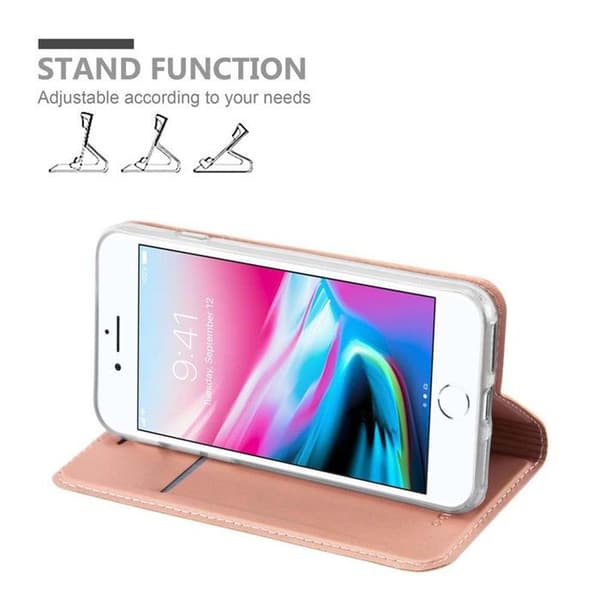Flipfodral för iPhone 7 / 7S / 8 / SE 2020 Klassisk Guld Rosé Plånbok Stötsäker Ros