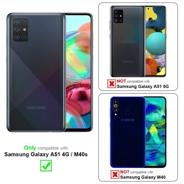 Coque - CADORABO - Samsung Galaxy A51 4G / M40s - Transparent Givré - Hybrid skydd - Silicone TPU Transparent Frostad