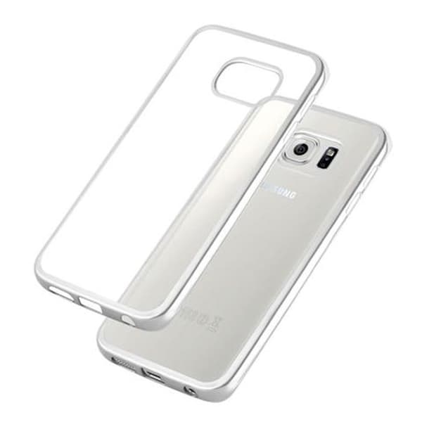 Skyddsskal för Samsung Galaxy S6 EDGE KROM SILVER Chrome Design Grå
