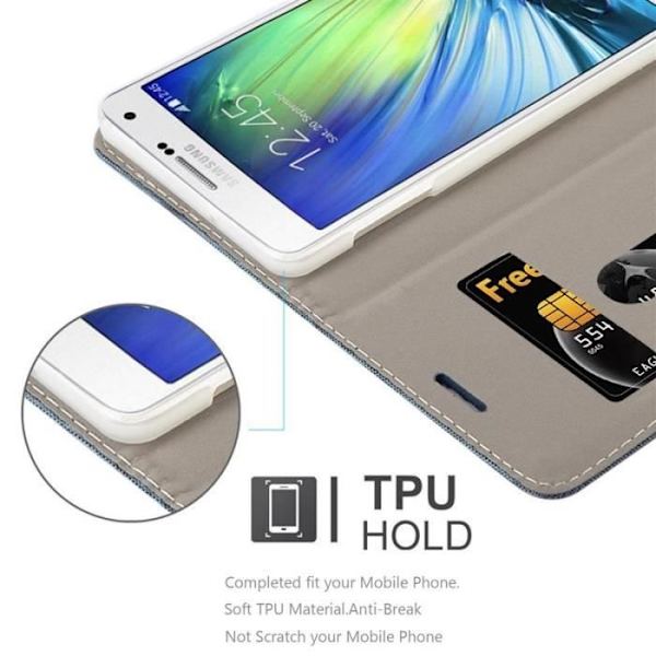 Cadorabo Fodral till Samsung Galaxy A7 2015 i MÖRKBLÅ SVART