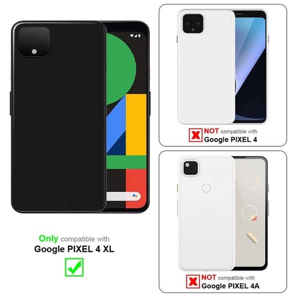 Transparent stötsäker silikonfodral för Google PIXEL 4 XL Vit