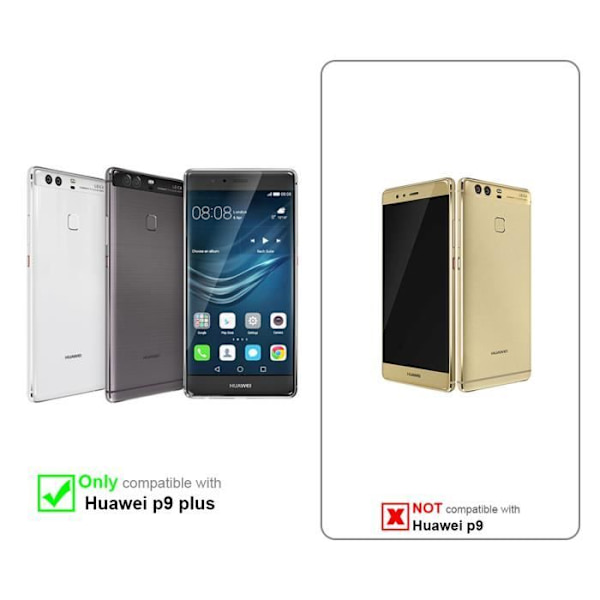Coque för Huawei P9 PLUS - CADORABO - Blommigt etui - Syntetiskt läder - Ställfunktion - Fullständigt skydd Blå blommig