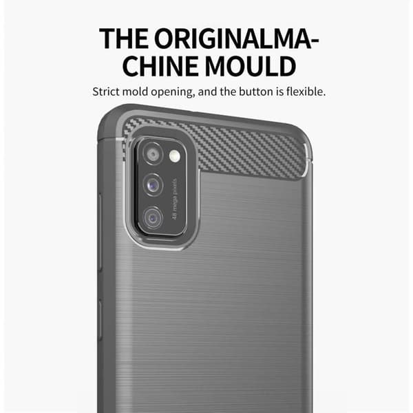 Skyddsfodral för Samsung Galaxy A41 BORSTAD GRÅ Kolfiberdesign Grå