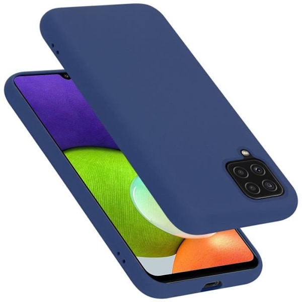Fodral till Samsung Galaxy A22 4G / M22 / M32 4G Skal i LIQUID BLUE Fodral Skydd i silikon TPU mobiltelefon VÄTSKA BLÅ