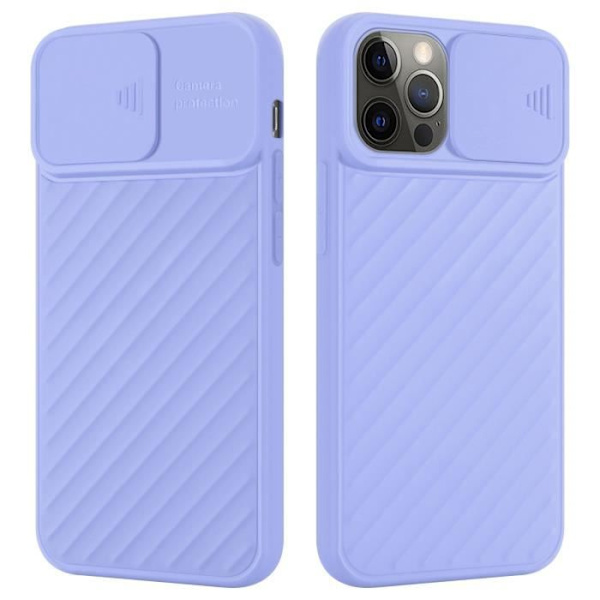 Fodral till Apple iPhone 13 PRO Matt lila Fodral Silikon TPU och kameraskydd