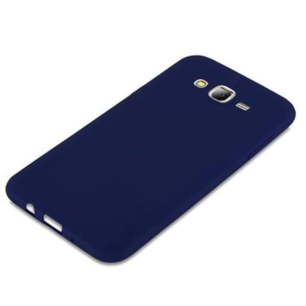 Skyddsfodral för Samsung Galaxy J7 2015 CANDY MÖRKBLOMMA Stötsäker Silikon Blå