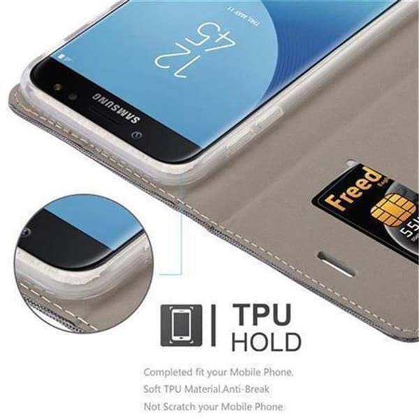 Skyddsfodral för Samsung Galaxy J5 2017 i GRÅ SVART Etui Case Skydd Grå