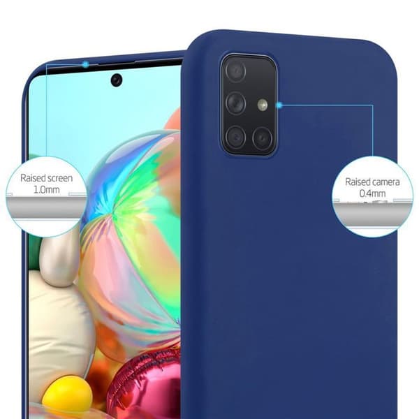 Skyddsfodral för Samsung Galaxy A51 4G / M40s CANDY MÖRKBLEU Stötskydd Silikon Blå