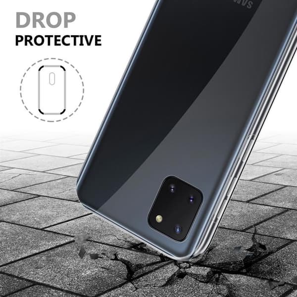 Skal för Samsung Galaxy A81 / NOTE 10 LITE / M60s TRANSPARENT Heltäckande skydd Vit