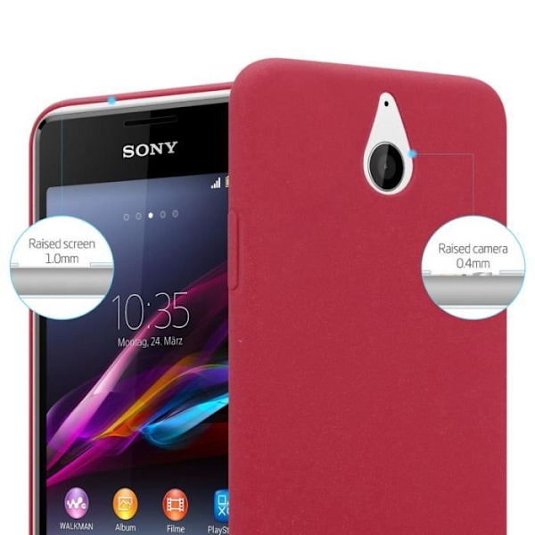 Coque - CADORABO - Sony Xperia E1 - Hårt skydd - Matt design - Röd färg Röd