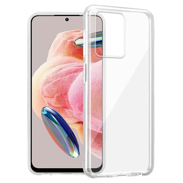 Transparent stötsäker silikonfodral för Redmi Note 12 4G Vit
