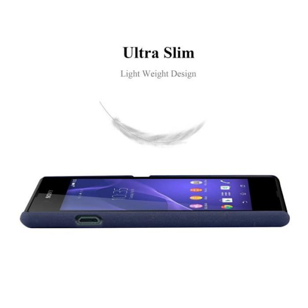 Coque - CADORABO - Sony Xperia E3 - Hårdskydd - Matt design - Blå färg Blå