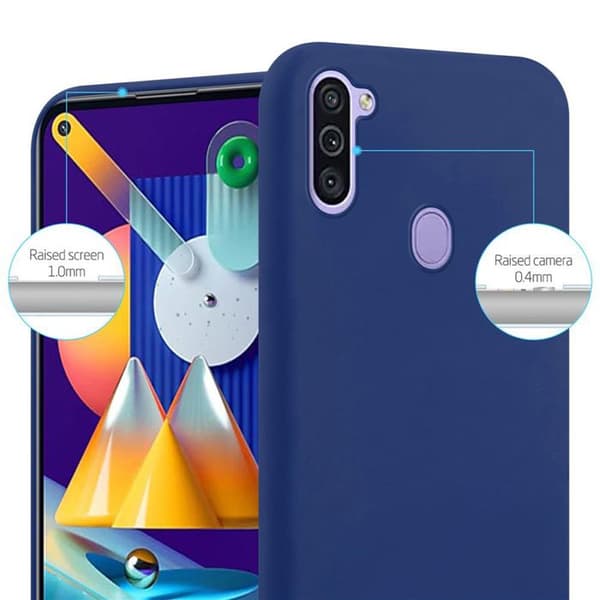 Skyddsfodral för Samsung Galaxy A11 / M11 CANDY MÖRKBLOMMA Stötskydd Silikon Blå