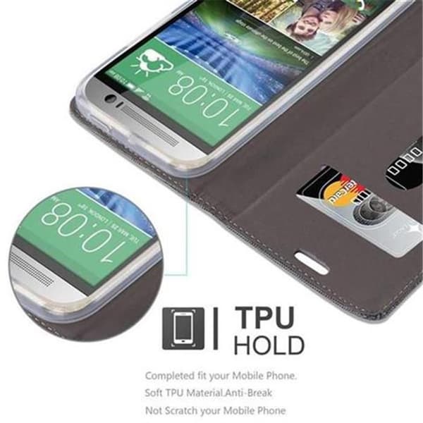 Skyddsfodral för HTC ONE M8 i GRÅSVART Stötskyddande Etui Grå