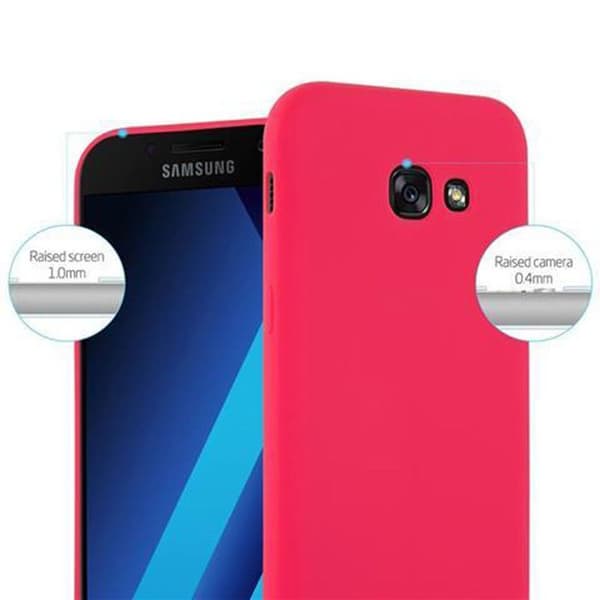 Skyddsfodral för Samsung Galaxy A3 2017 CANDY RÖD Stötsäker Silikon Röd