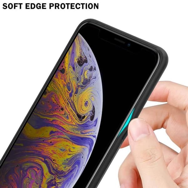 iPhone XS MAX-fodral i GUL - ROSA Stötsäker Bicolor design Svart