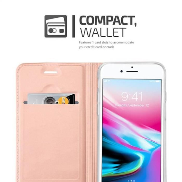 Cadorabo Fodral till Apple iPhone 8 - iPhone 7 - iPhone 7S i CLASSY ROSÉ GOLD