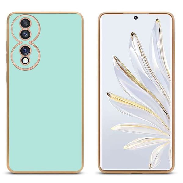 Fodral för Honor 70 Glansig Mintgrön - Guld med skydd för kamera Grön
