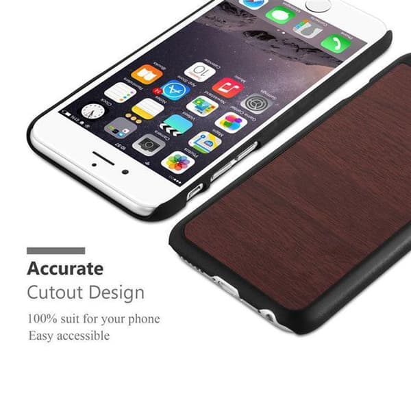 Hårdskal för iPhone 6 PLUS / 6S PLUS i WOODY CAFÉ Skyddande Trädesign brun