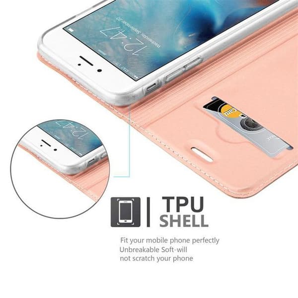 Flip-fodral för iPhone 6 / 6S i CLASSY MÖRKBLAU Plånbok Stötsäker Blå