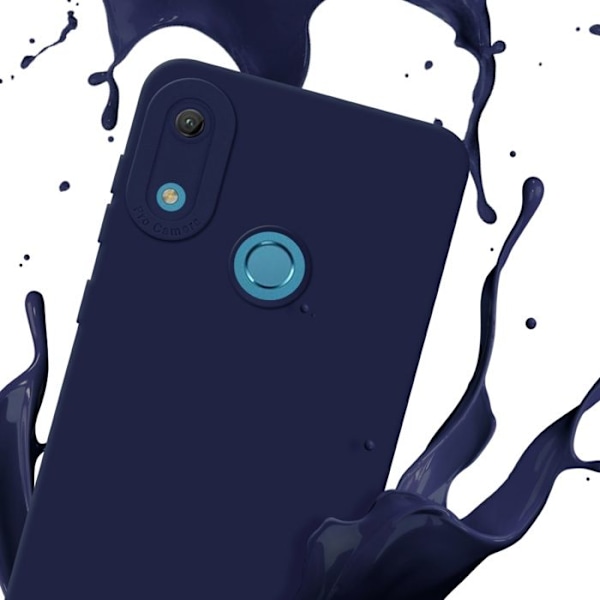 Coque för Huawei Y6 2019 i MÖRKBLEU FLUID Skyddsskal Etui Case Cover i flexibelt TPU-silikon Blå