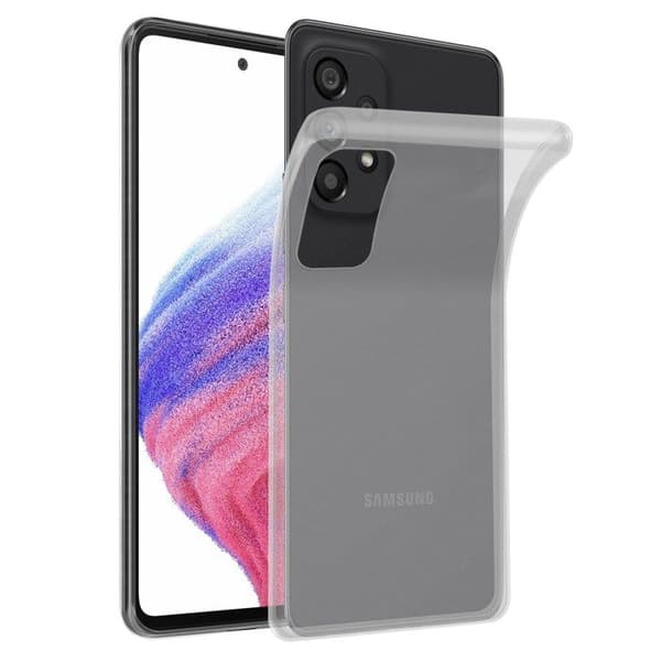Transparent stötsäker silikonfodral för Samsung Galaxy A53 5G Vit