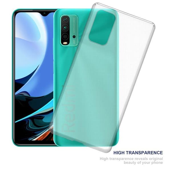 Transparent stötsäker silikonfodral för Xiaomi RedMi 9T / POCO M3 Vit