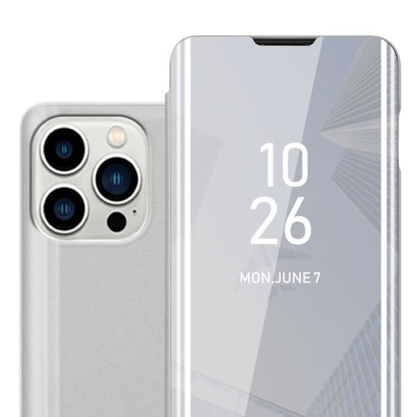 Coque - CADORABO - iPhone 14 PRO - Silver - Stativfunktion - Kvalitetsmateriale Pengar