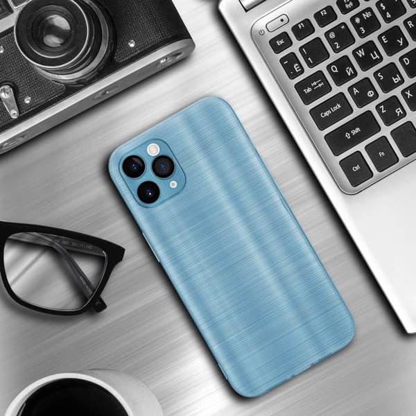 iPhone 11 PRO Fodral Borstad Turkos Kameraskydd Blå