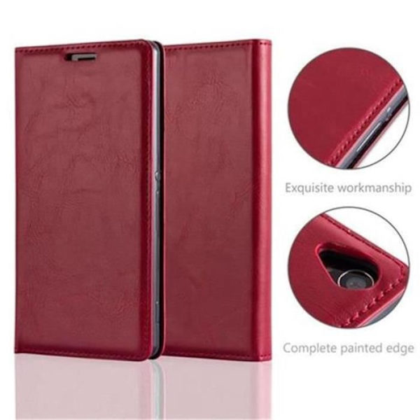 Cadorabo Sony Xperia Z3 Fodral APPLE RÖD Osynlig MAGNETISK STÄNGNING Fodral Fodral Stöder stativ och kortplats