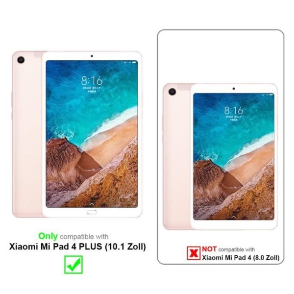 Cadorabo Tablet Case för Xiaomi Mi Pad 4 PLUS (10,1 Zoll) i LJUSGRÖN 360 graders skyddsfodral Stativ i konstläder