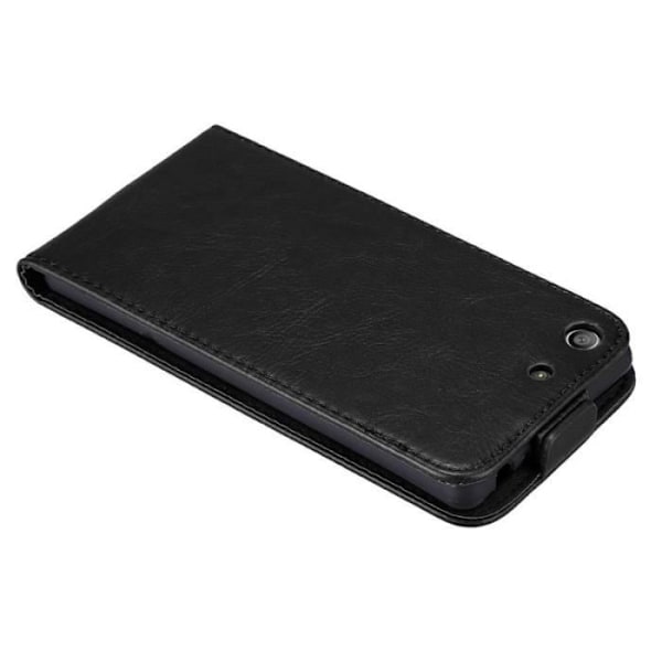 Flip-fodral - CADORABO - Sony Xperia M5 - Läderimitation - Svart - Magnetisk stängning Svart