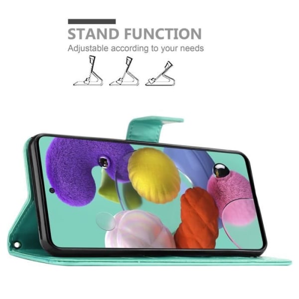 Cadorabo-fodral för Samsung Galaxy A51 5G i TURKOS BLOMMA Fodral Skydd Blommigt