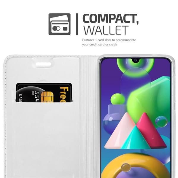 Flip-fodral för Samsung Galaxy M31 Klassisk Silver Plånbok Stötsäker Grå