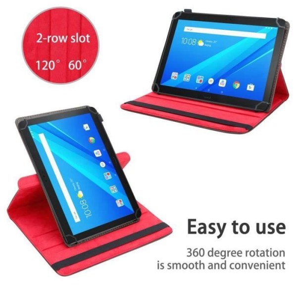 Cadorabo Tablet Case för Lenovo Tab 4 10 PLUS (10,1 Zoll) i brunt 360 graders skydd Fodral Stativ i konstläder Brun