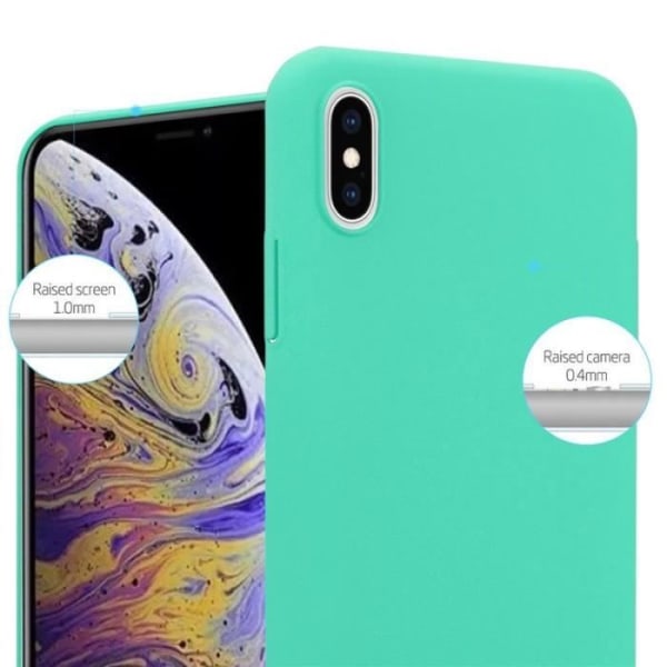 Cadorabo skal till Apple iPhone XS MAX - i FROSTY GREEN - Slag- och reptåligt hårdplastfodral