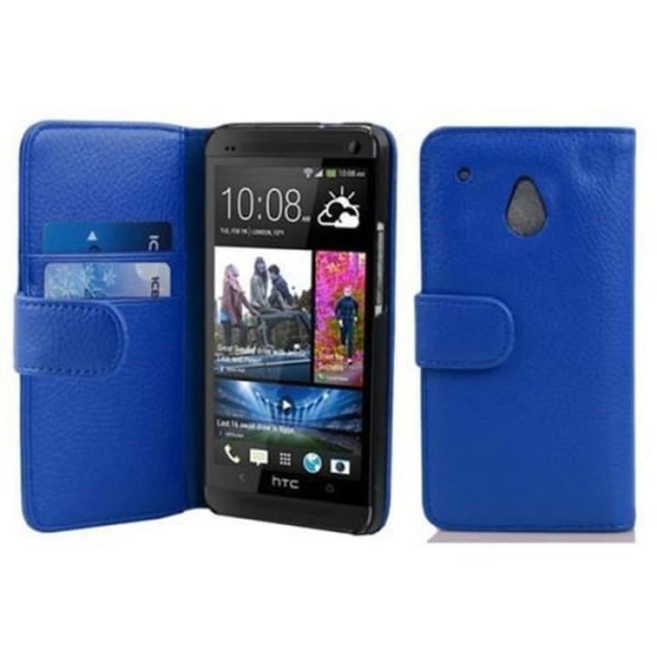 Cadorabo Fodral till HTC ONE M4 MINI - i blått - Skyddsstruktur konstläder Blå