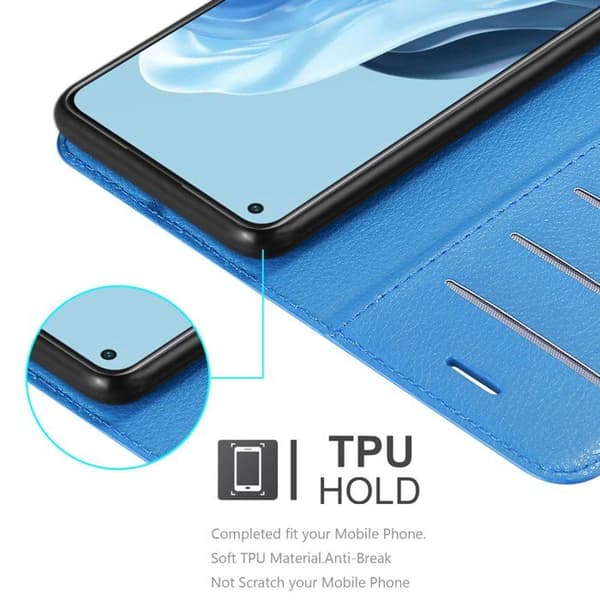 Fodral för Oppo FIND X5 LITE / Reno7 5G i PASTELLBLÅ Blå